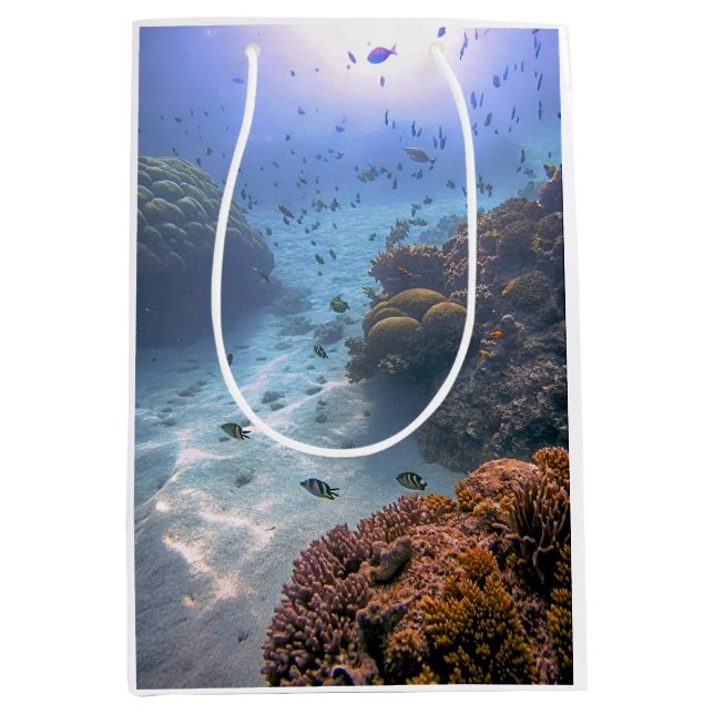 Exotic coral reef photo effect mittlere geschenktüte (Vorderseite)