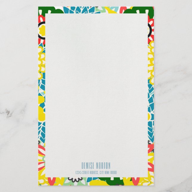 EXOTIC DAISY Stationery/Letterhead Briefpapier (Vorderseite)