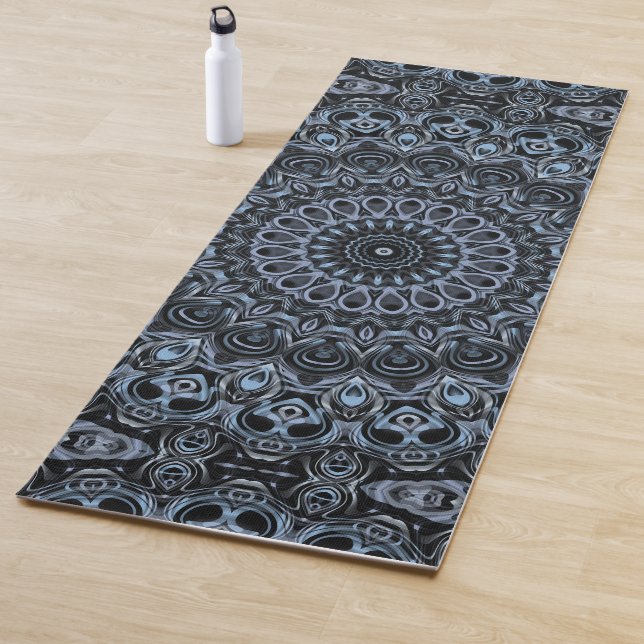 Exotic Dark Blue Mandala Muster Yogamatte (Beispiel)
