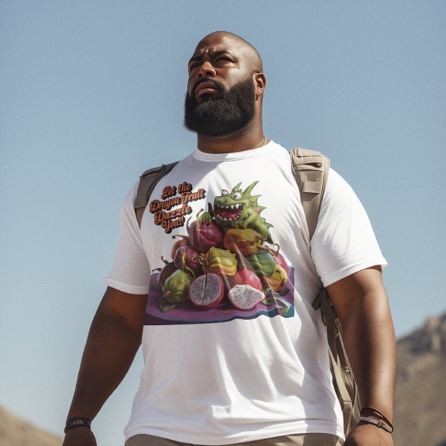 Exotic Dragon Frucht schmückend Holztisch T-Shirt (Von Creator hochgeladen)