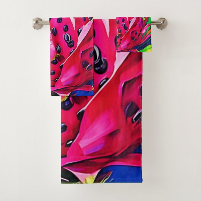 Exotic Dragon Fruit Bloom Badhandtuch Set (Insitu)