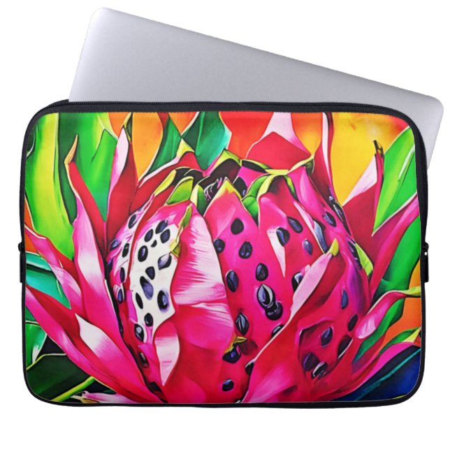 Exotic Dragon Fruit Bloom Laptopschutzhülle (Vorderseite)