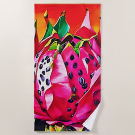 Exotic Dragon Fruit Bloom Strandtuch