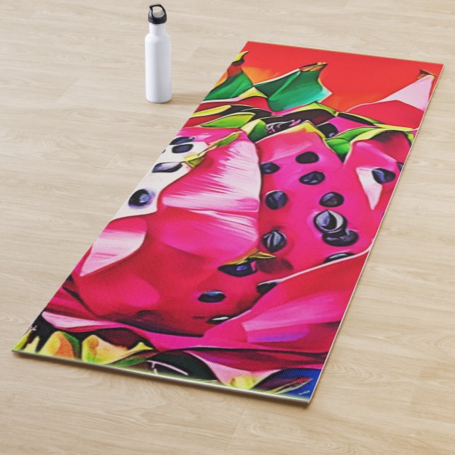 Exotic Dragon Fruit Bloom Yogamatte (Beispiel)