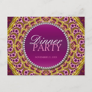 Exotic Eastern Dinner Party Einladung Postkarte
