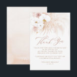Exotic Elegant Boho Floral Thank You Dankeskarte<br><div class="desc">Tropical dried foliage thank you flat card for weddings,  bridal shower,  engagement parties... </div>