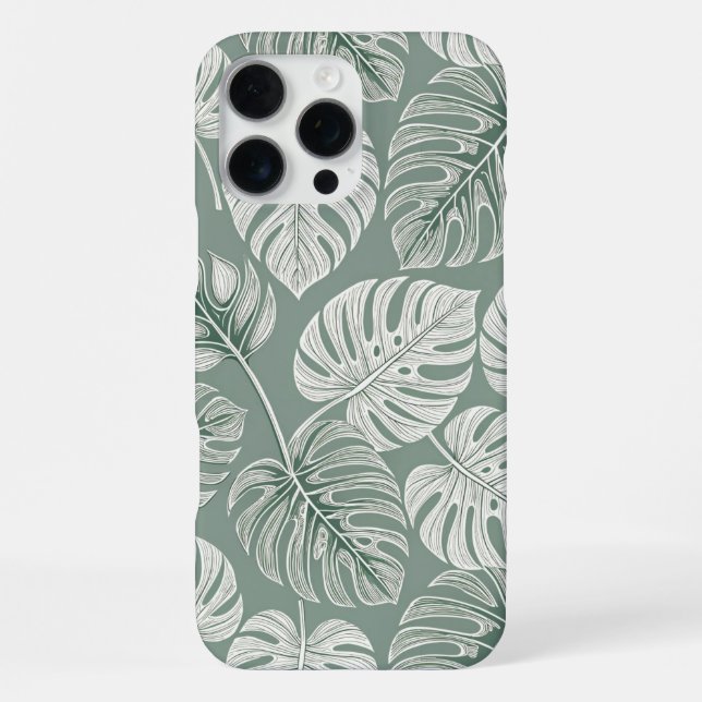 Exotic Elegant Monsteras iPhone 16 Pro Max Hülle (Rückseite)