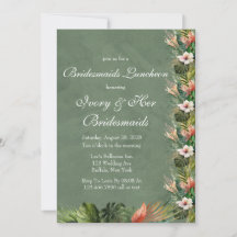 Exotic farbenfrohe Palmen Blätter Gold Bridesmaier