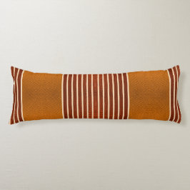 Exotic Faux Snake Leather & Linear Stripe Pumpkin  Seitenschläferkissen