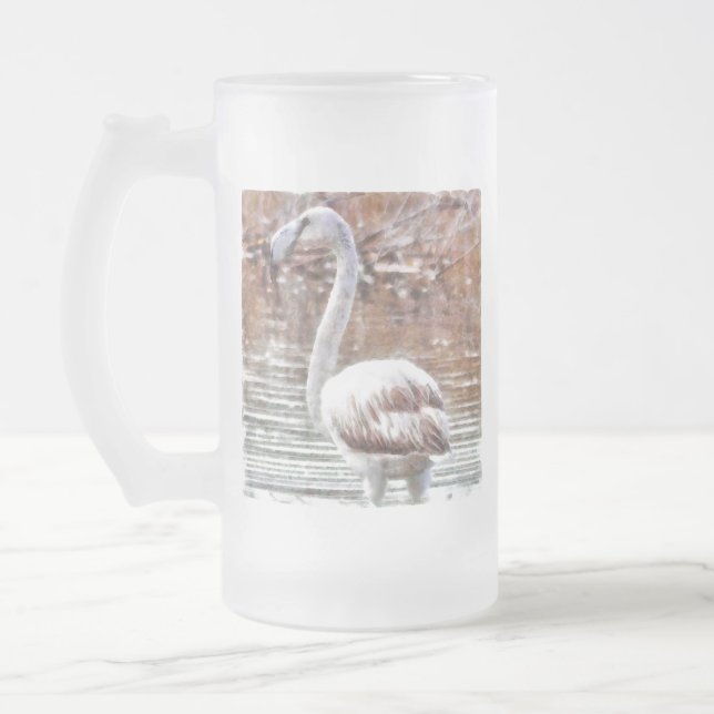 Exotic Flamingo Mattglas Bierglas (Links)