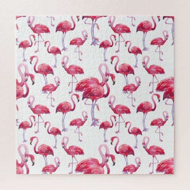 Exotic Flamingo Wassercolor Bird (Vertikal)