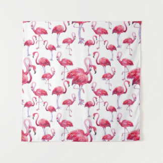 Exotic Flamingo Wassercolor Bird Wandteppich