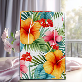 Exotic Floral Hawaiian Mittlere Geschenktüte