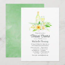 Exotic Floral Wine Toasting Virtual Dusche