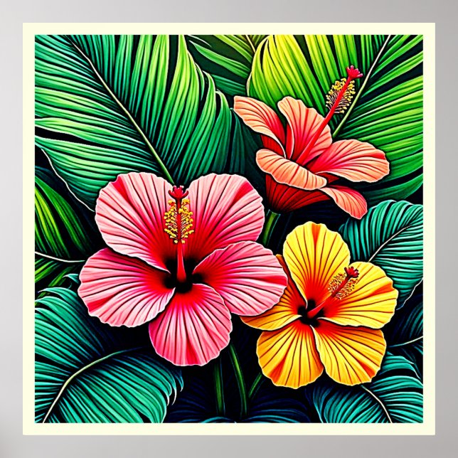 Exotic Flower Garden Dreams Poster (Vorne)