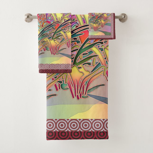 Exotic Flower Garden Geschenk Badhandtuch Set (Insitu)