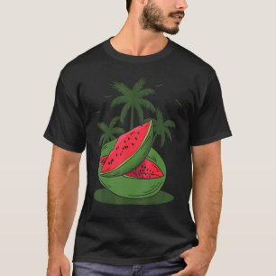 Exotic Frucht Tropical Summer Vibes Palmen Trees W T-Shirt