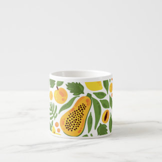 Exotic Fruits Ensemble: Papaya, Lemon, Mango Espressotasse