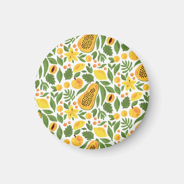 Exotic Fruits Ensemble: Papaya, Lemon, Mango Magnet (Vorne)