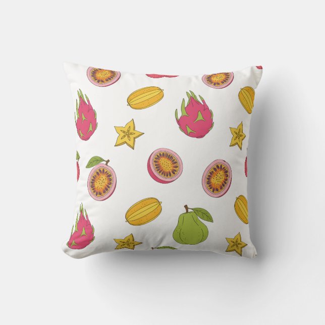 Exotic Fruits Pattern - Tropical Paradise Mix Kissen (Vorderseite)