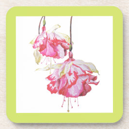 Exotic Fuchsias auf einem Untersetzer-Set Getränkeuntersetzer