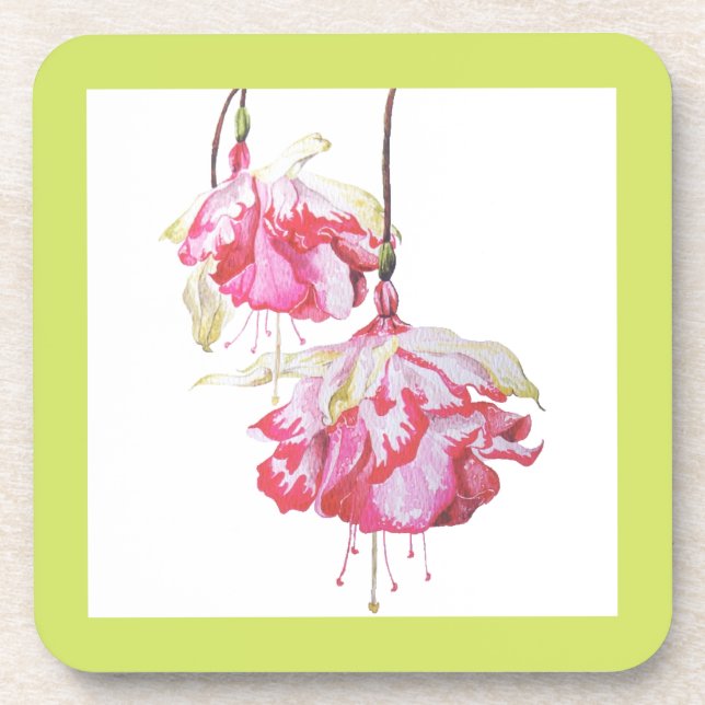 Exotic Fuchsias auf einem Untersetzer-Set Getränkeuntersetzer (Vorderseite)