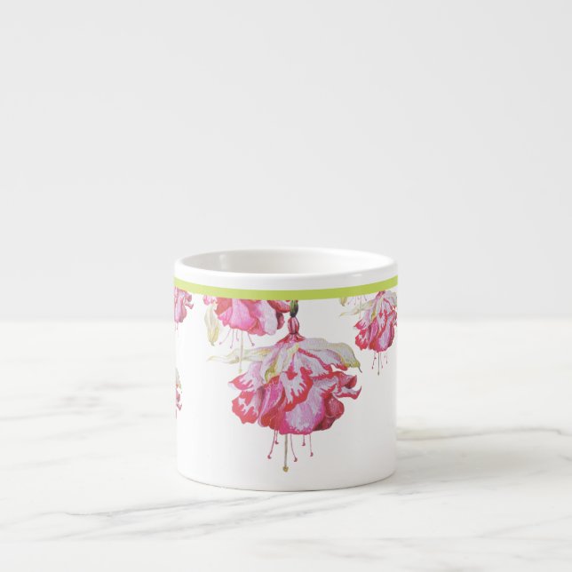 Exotic Fuchsias auf einer Espresso-Tasse Espressotasse (Vorderseite)