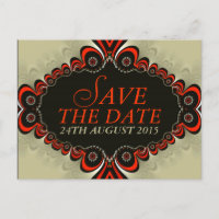 Exotic Genie Designs Save the Date Postkarte