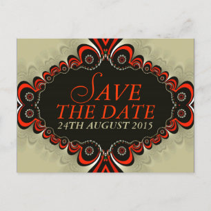 Exotic Genie Designs Save the Date Postkarte