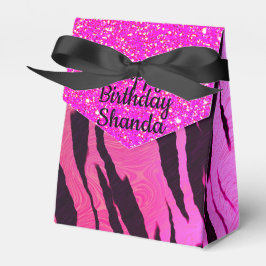 Exotic Glam Hot Pink Tiger Personalisiert drucken Geschenkschachtel