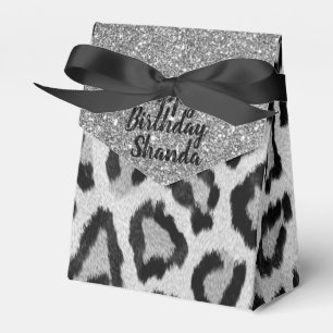 Exotic Glam Silver Leopard Geschenkschachtel