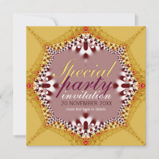 Exotic Gold Girls Boudoir Party Einladung