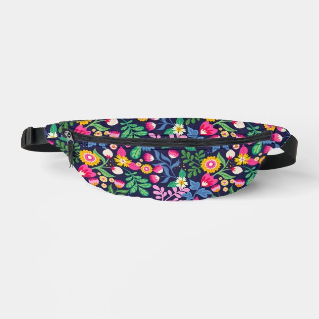 Exotic Hand Painted Floral Pattern-48330 Bauchtasche (Vorderseite)
