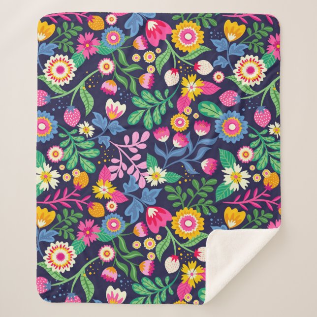 Exotic Hand Painted Floral Pattern-48330 Sherpadecke (Vorderseite)