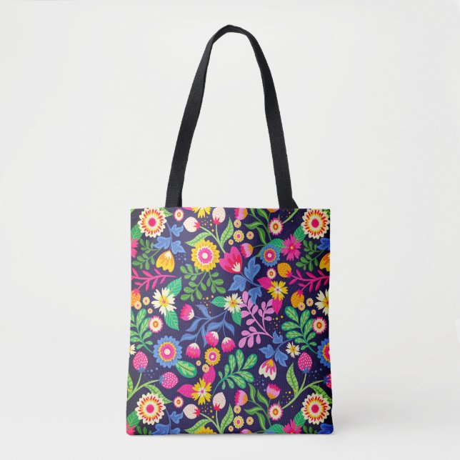 Exotic Hand Painted Floral Pattern-48330 Tasche (Vorderseite)