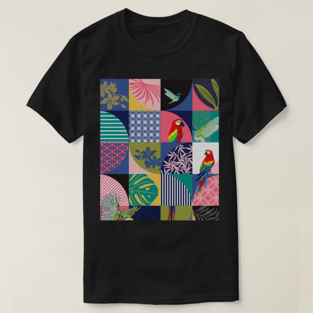 Exotic Hawaii Parrot Birds T-Shirt (Design vorne)