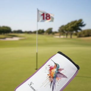 Exotic hummingbird in flight Golf Head Cover Headcover