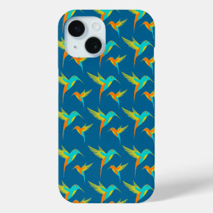 Exotic Hummingbirds Pattern Blau Case-Mate iPhone Hülle