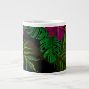 Exotic jungle night orchids pattern Jumbo-Tasse