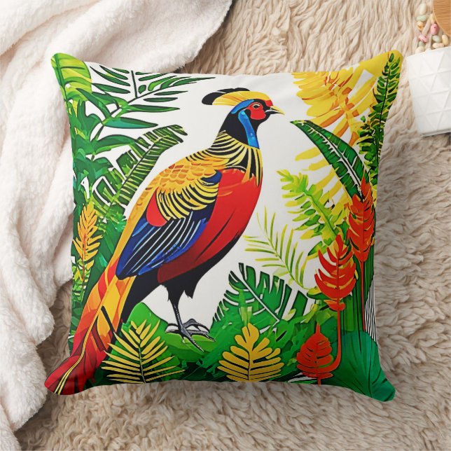 Exotic Jungle Pheasant Kissen (Decke)