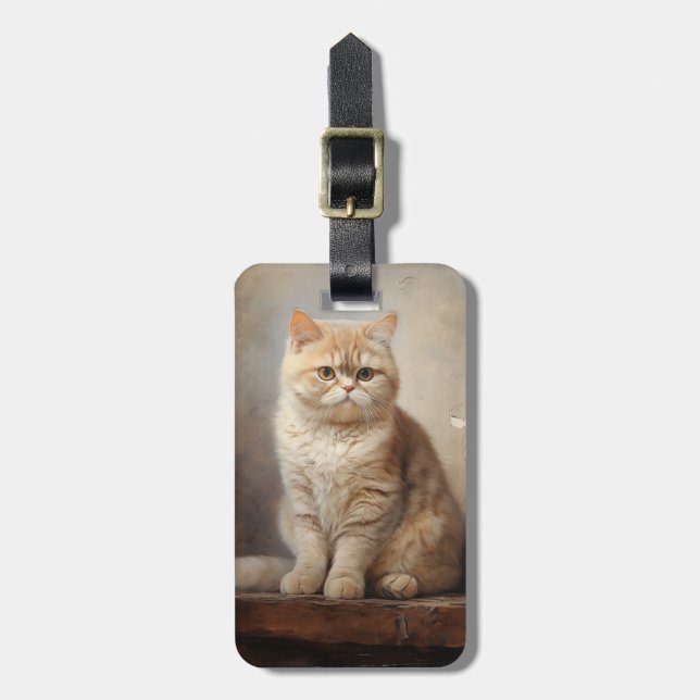 Exotic Kurzhaarkatze Gepäckanhänger (Vorderseite vertikal)