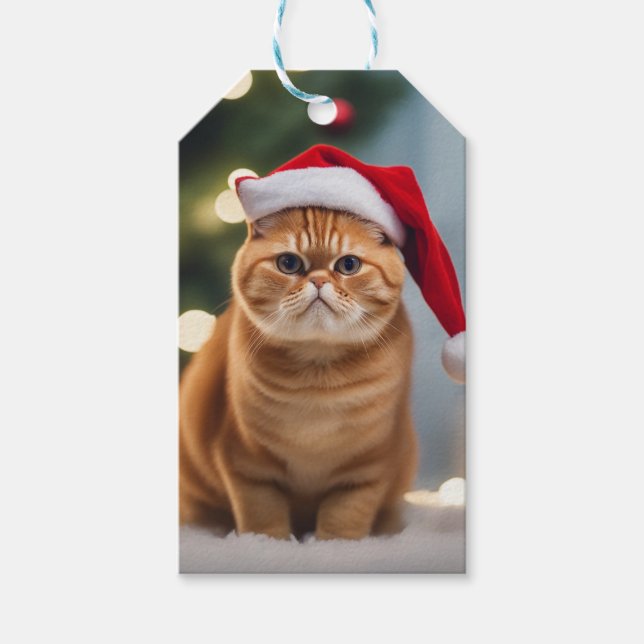 Exotic Kurzweihnachtsfest Geschenkanhänger (Vorderseite)