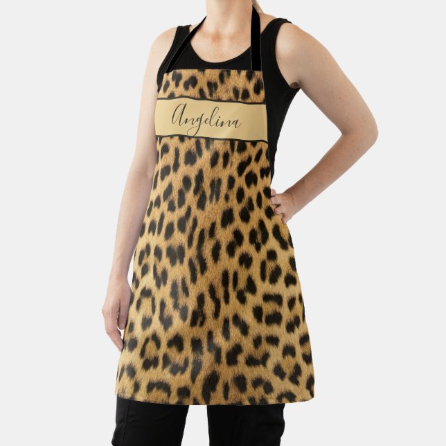 Exotic Leopard Druckmuster Personalisiert Schürze (InSitu)