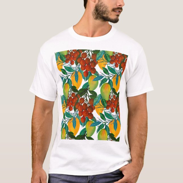 Exotic Mango: Sommer nahtlos T-Shirt (Vorderseite)