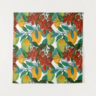 Exotic Mango: Sommer nahtlos Wandteppich