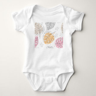 Exotic Monstera Line Zeichnend Kunst Baby Strampler
