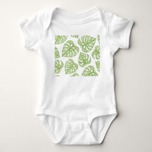 Exotic Palm Blätter Vintag Baby Strampler (Vorderseite)