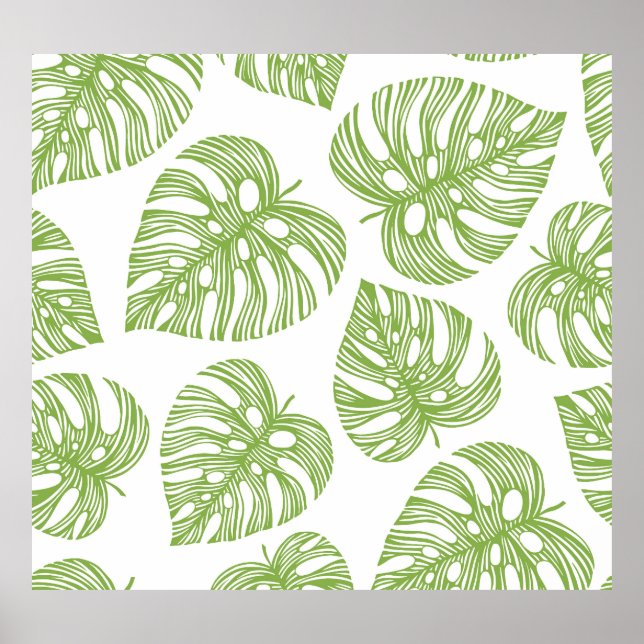 Exotic Palm Blätter Vintag Poster (Vorne)