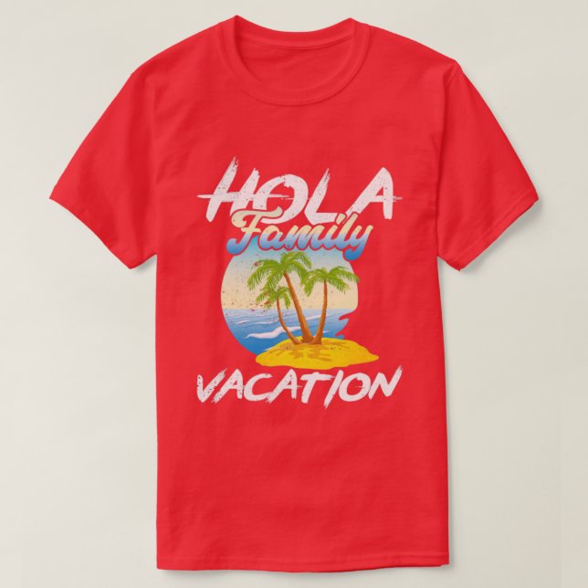 Exotic Palm Trees Summer Mexican Hola Family Vacat T-Shirt (Design vorne)