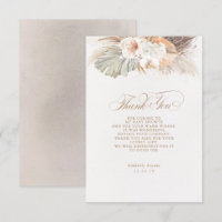 Exotic Pampas Grass Floral Baby Dusche Vielen Dank
